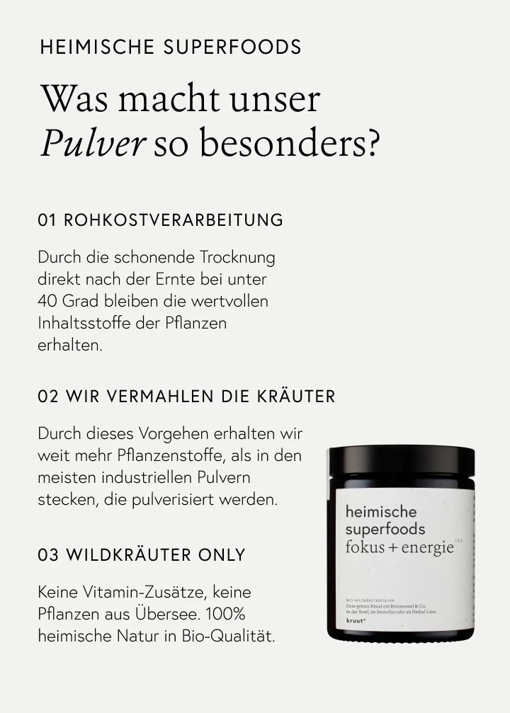 Heimische Superfoods "Fokus + Energie"
