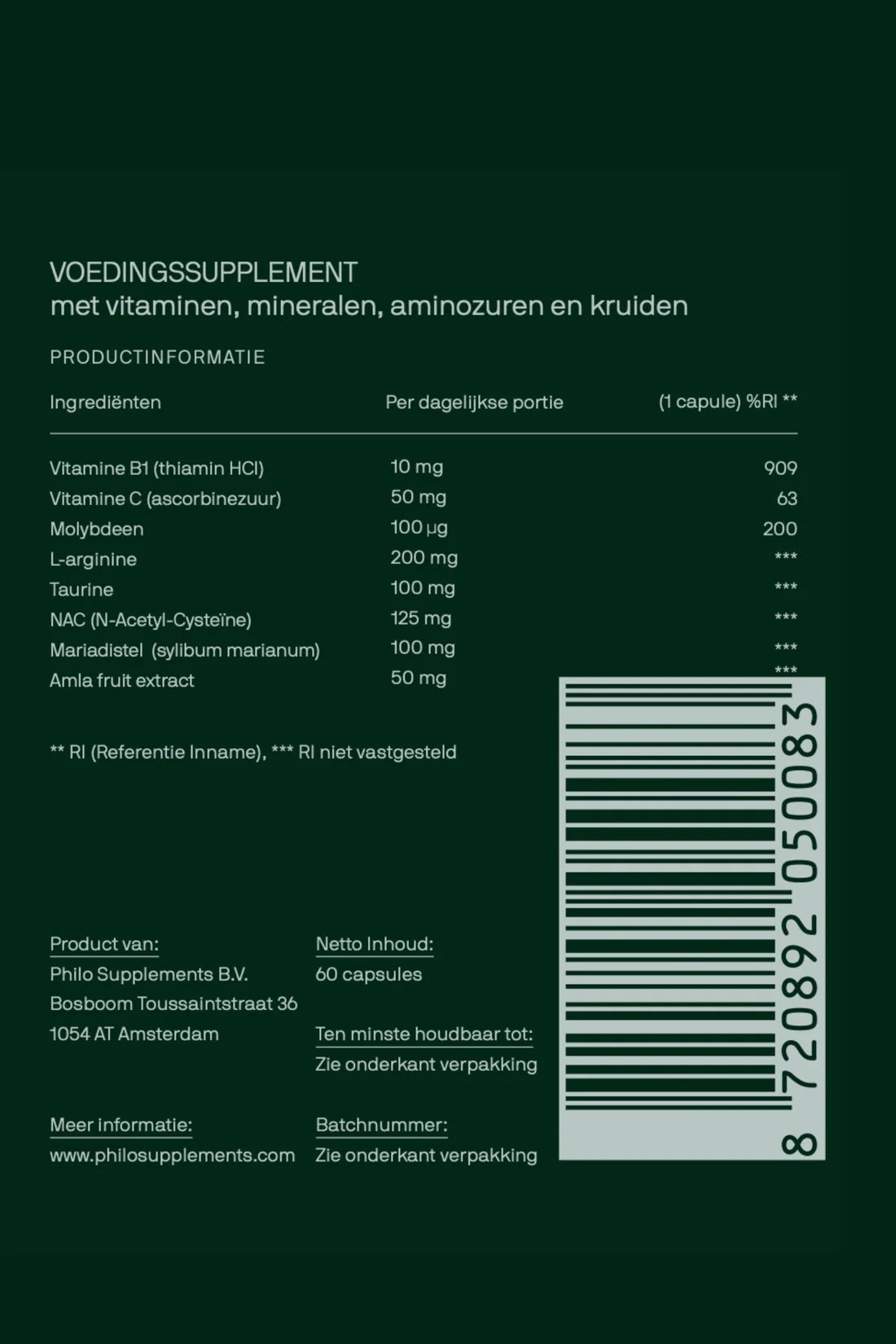 "Detox" Nahrungsergänzung