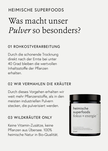 Heimische Superfoods &quot;Fokus + Energie&quot;