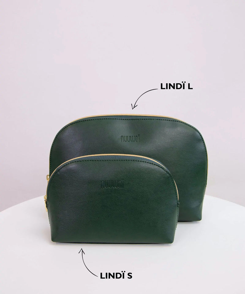 Vegan Cosmetic Bag L - Lindï Emerald Green